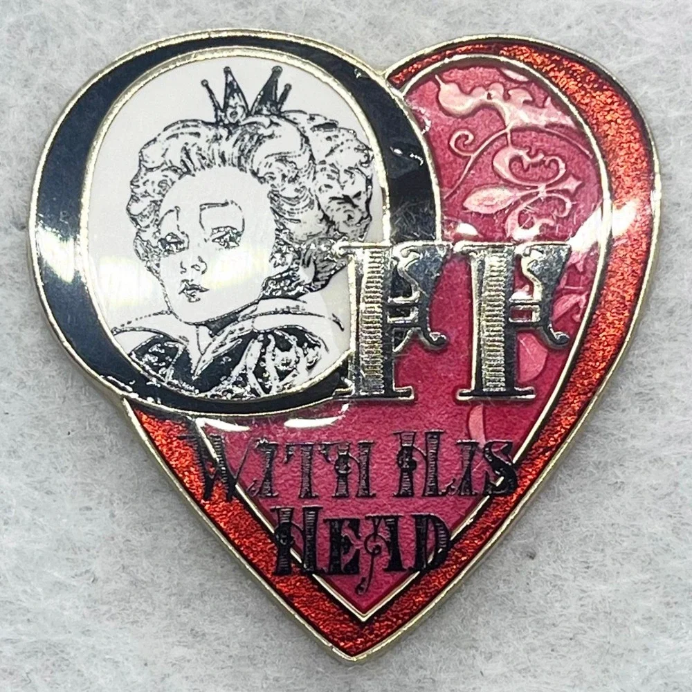 Disney Alice in Wonderland Jerry Leigh Red Queen of Hearts Off With His Head Pin